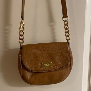 Michael Kors Brown Crossbody Bag with Gold Chain